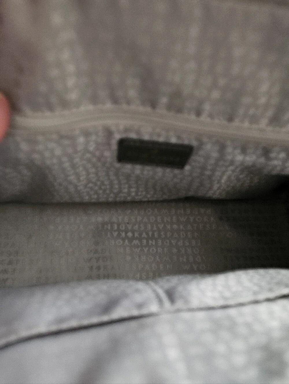Kate Spade Gray Croc-Embossed Dome Satchel